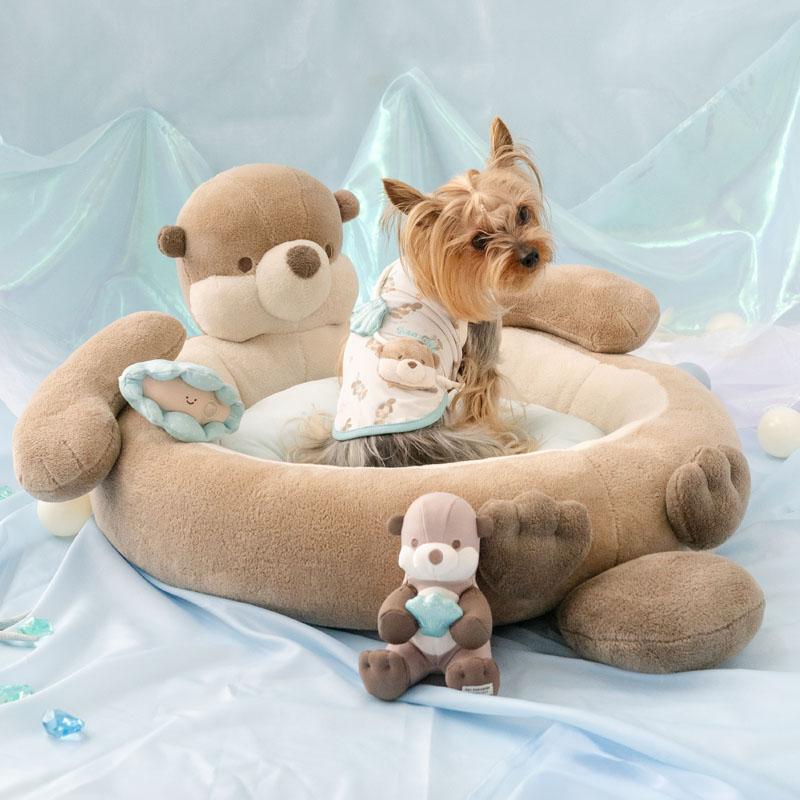 らっこ型 ペット用ベッド PET PARADISE（ペットパラダイス） 犬 おもちゃ らっこ クール トイ 音