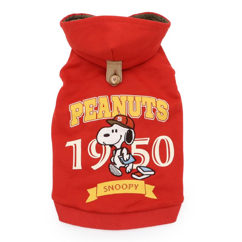 SNOOPY（スヌーピー） 爆買SALE 犬 服 秋 カレッジ ロゴ パーカー 小型