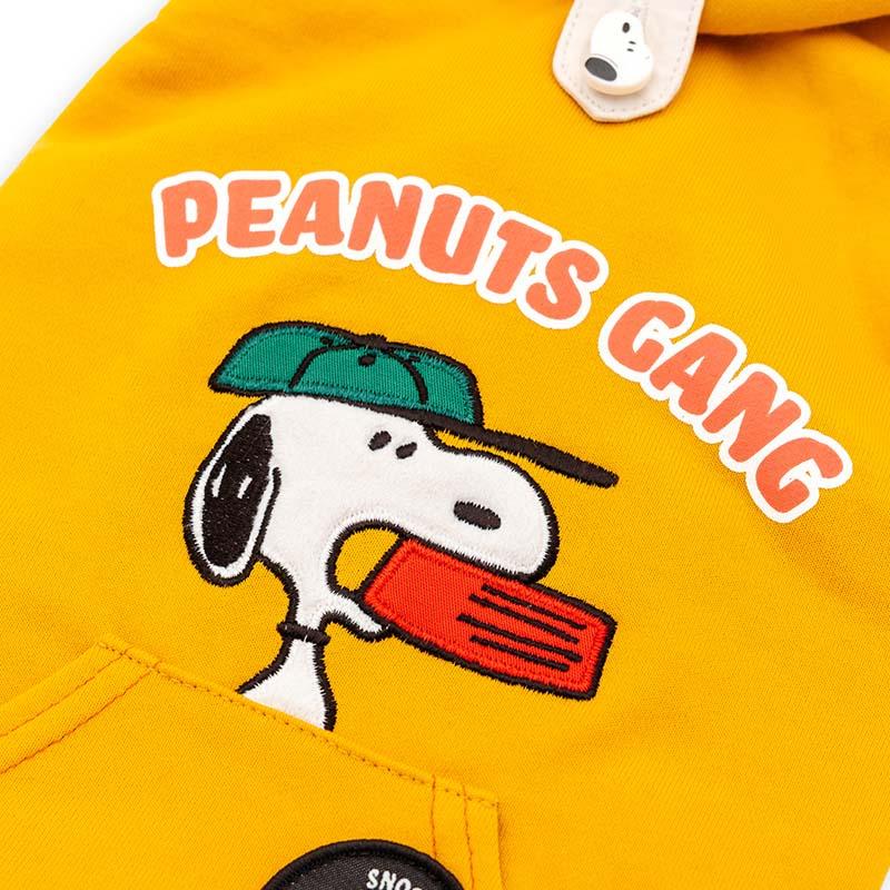 SNOOPY（スヌーピー） 犬 服 春 ワッペン パーカー 小型犬 | オレンジ