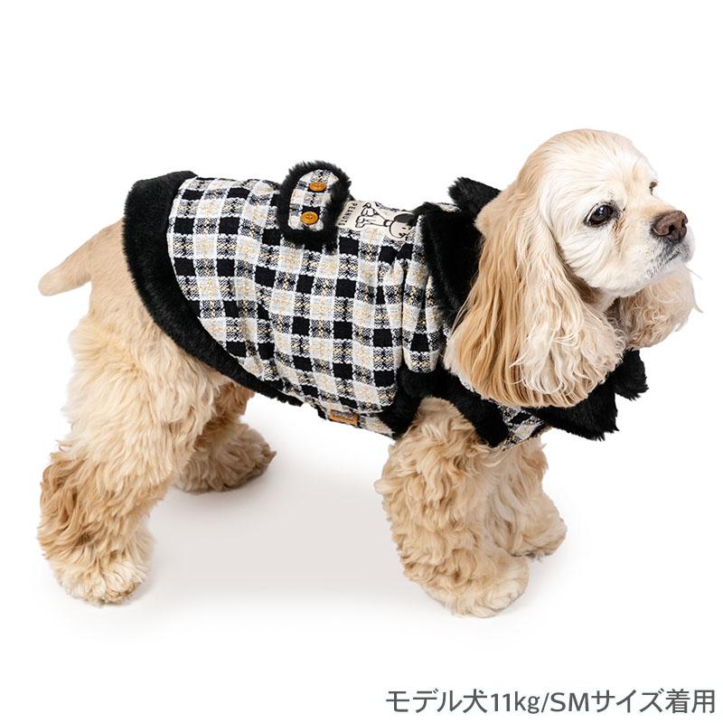 SNOOPY（スヌーピー） 犬 服 春 黒 ツイード ベスト 中型犬 SM