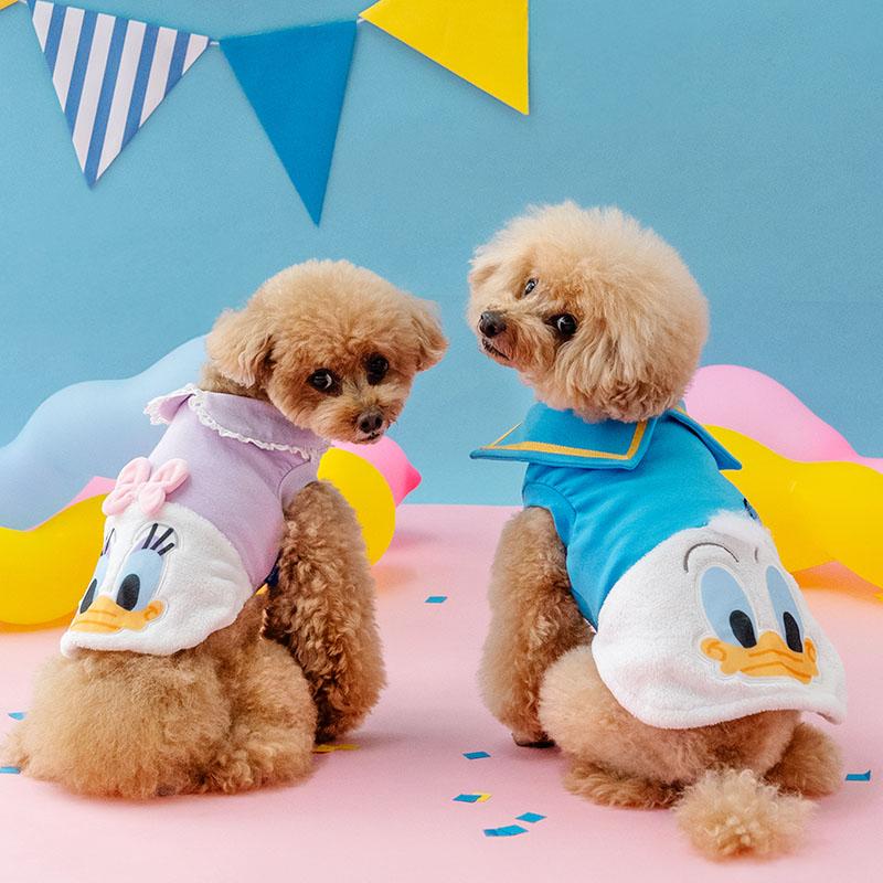 Disney（ディズニー） デイジー ダック 犬 服 秋 ふわふわ お顔