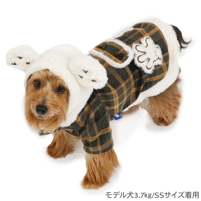 Disney（ディズニー） ミッキーマウス 犬 服 冬 チェックコート 小型犬