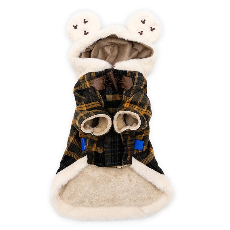 Disney（ディズニー） ミッキーマウス 犬 服 冬 チェックコート 小型犬