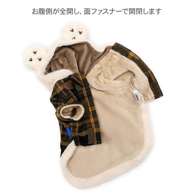 Disney（ディズニー） ミッキーマウス 犬 服 冬 チェックコート 小型犬