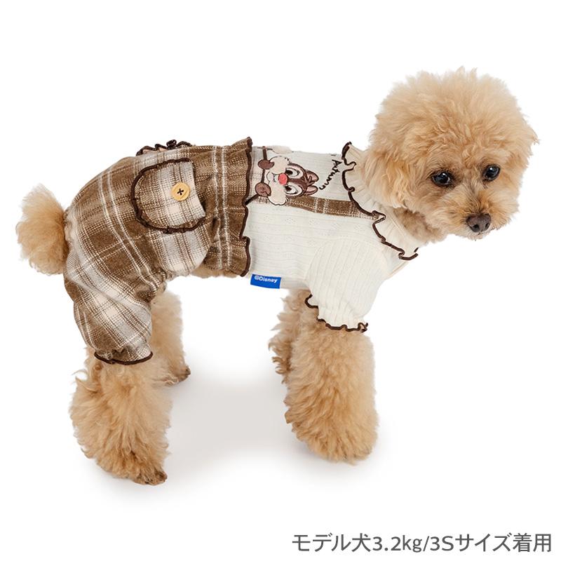 Disney（ディズニー） P5倍 チップとデール 犬 服 秋 チェック パンツ