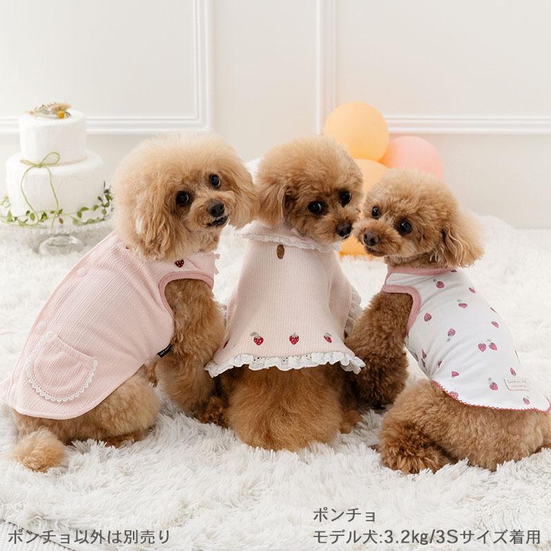 PET PARADISE（ペットパラダイス） 犬 服 春 苺 お手軽 ポンチョ
