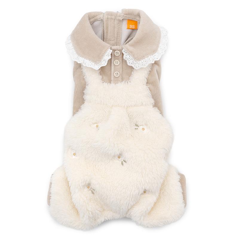 PET PARADISE（ペットパラダイス） 犬 服 冬 花刺繍 ボア パンツ