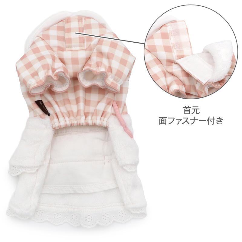 ピンクと白のチェック柄犬服 ○【ピンク】Otty animalsコラボ・チェック柄ワンピース J&K × 犬服・アクセサリー