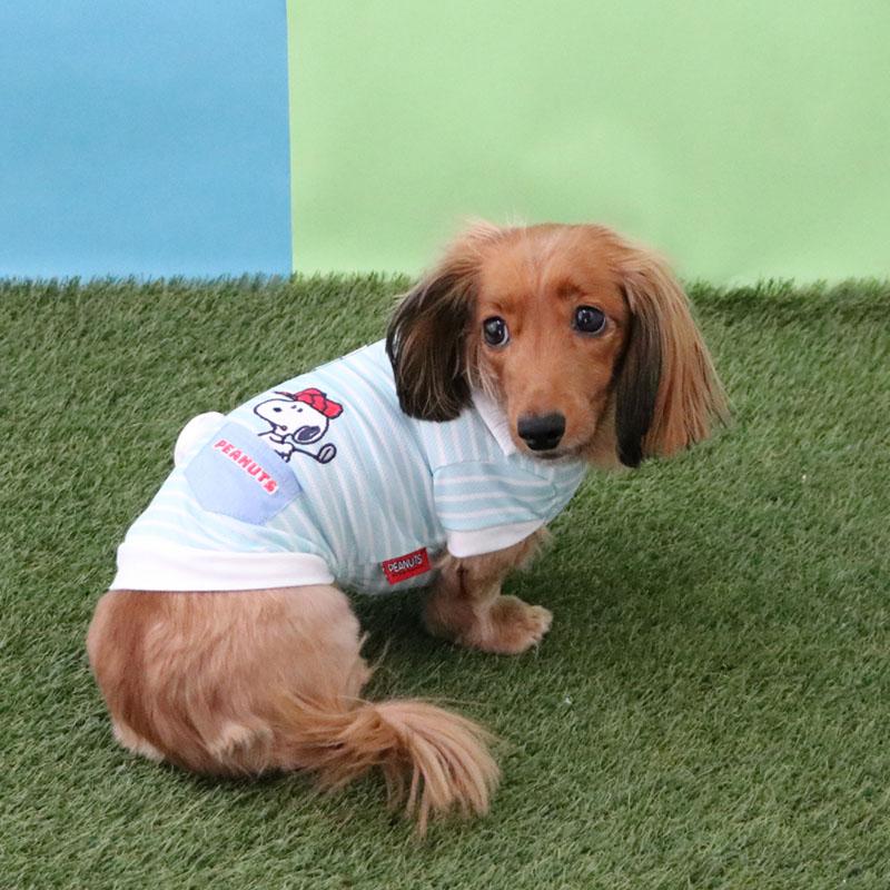 SNOOPY（スヌーピー） 犬 服 夏 ゴルファー Tシャツ 小型犬 | ミント
