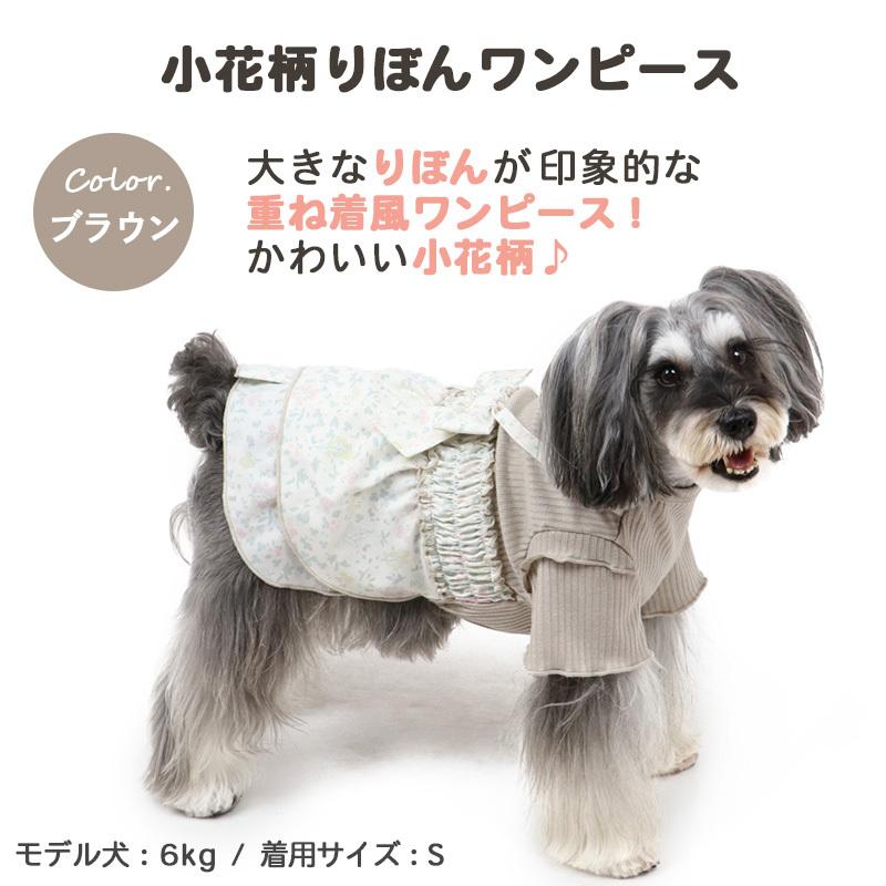 犬 服 ブランド おしゃれ 春 猫 小型犬 超小型犬 女の子 ペットウエア りぼん 花柄 リボン ワンピース ベージュ ピンク メール便可 ペットパラダイス 通販 Paypayモール