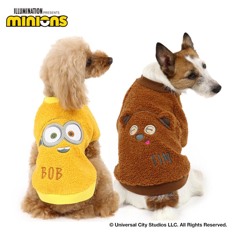 犬 服 ブランド おしゃれ 小型犬 超小型犬 猫 ベビー ミニオン ボア ボブ ティム トレーナー 小型犬 メール便可 ペットパラダイス 通販 Paypayモール
