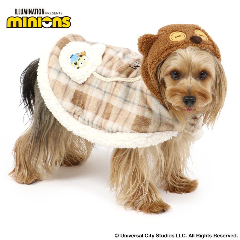 犬 服 冬 ブランド おしゃれ 着せやすい 暖かい 防寒 保温 猫 あったか 小型犬 超小型犬 ぽんちょ ミニオン ティム ポンチョ 小型犬 ペットパラダイス 通販 Paypayモール