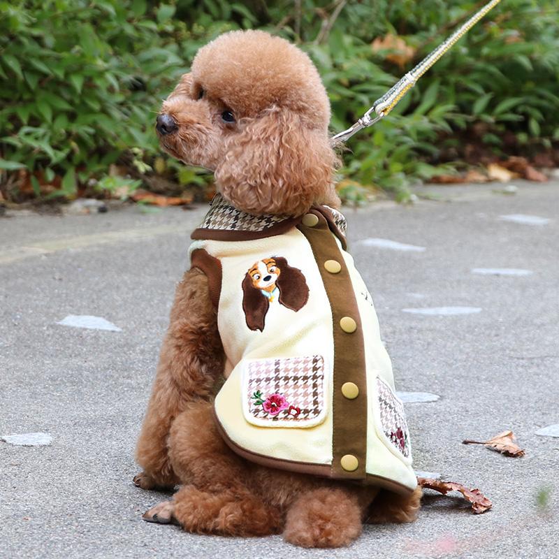 Disney（ディズニー） 犬 服 秋冬 ベスト 背中開き 〔小型犬