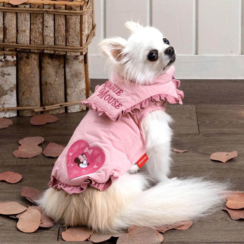 Disney（ディズニー） 爆買SALE ミニー 犬 服 秋冬 遠赤外線 ベスト