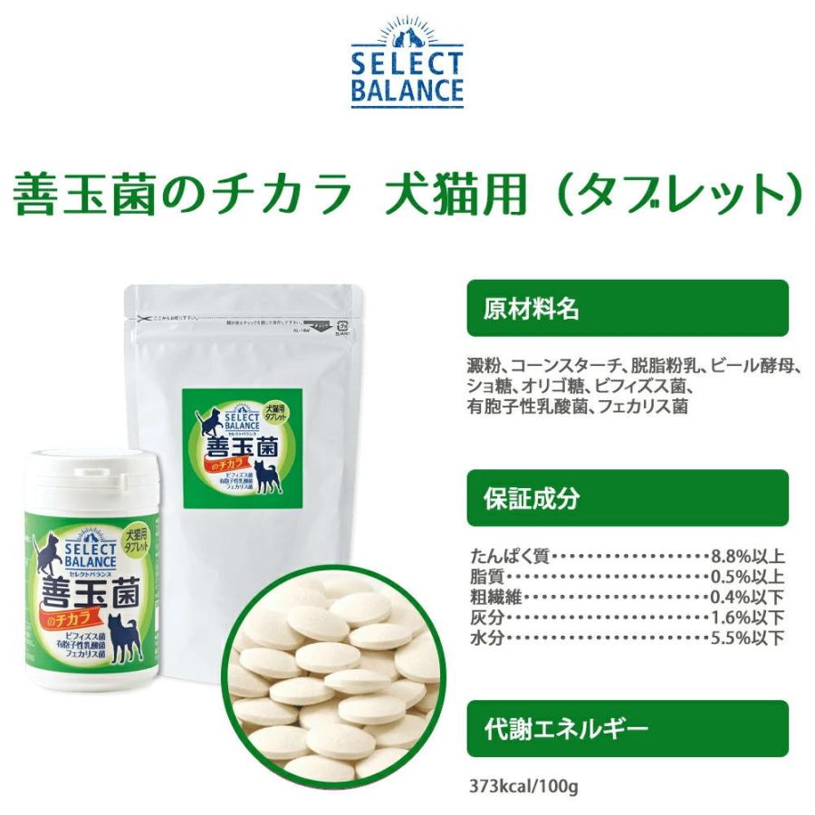4点セット　セレクトバランス　善玉菌　乳酸菌　タブレット　300g 犬猫用 SELECT BALANCE セレクトバランス 善玉菌のチカラ 犬猫用（タブレット