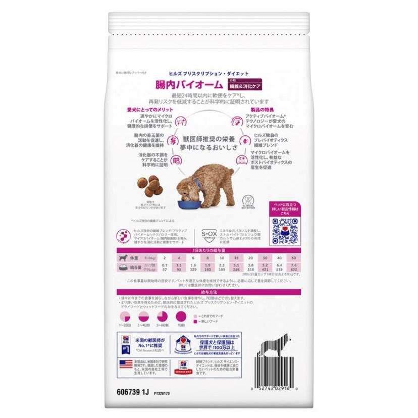 犬用 腸内バイオーム 小粒1kg ヒルズ 療法食 ペットフード 消化ケア