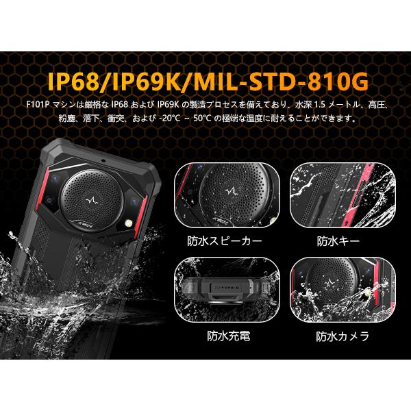FOSSiBOT F101P スマホ Android13 SIMフリー 7 64GB 10600mAh 18W急速 