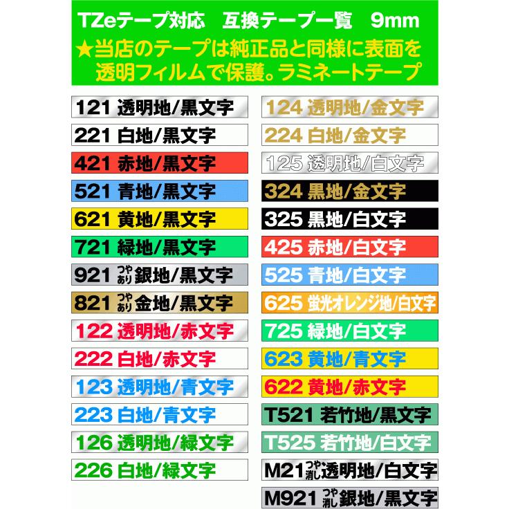 ブラザー ピータッチ ピータッチキューブ 用 互換 TZeテープ