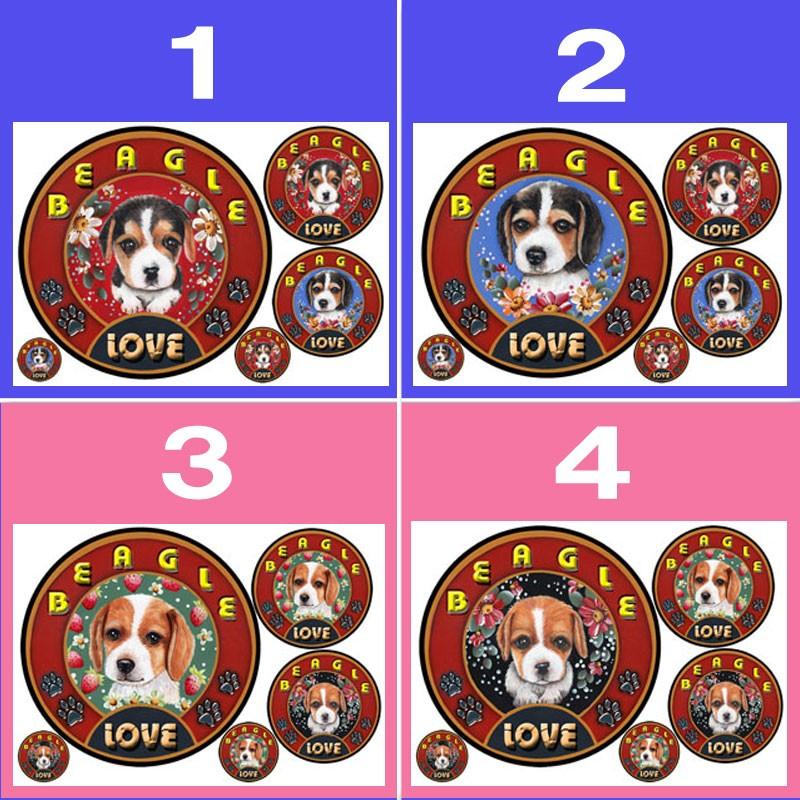 犬 ステッカー かわいい イラスト オリジナル オーダー グッズ シルエット ドッグ ビーグル プレゼント マグネット 冷蔵庫 可愛い 車 雑貨 顔 代引不可 ビーグル