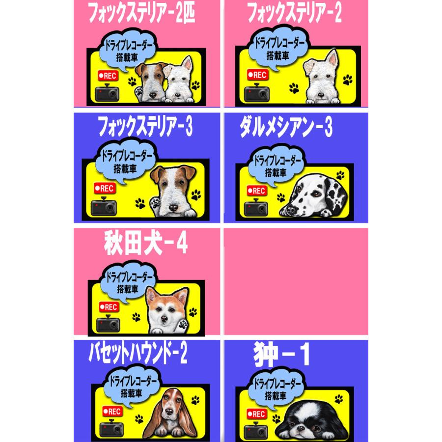 ドライブ レコーダー ステッカー 犬 シール 車 ドラレコ