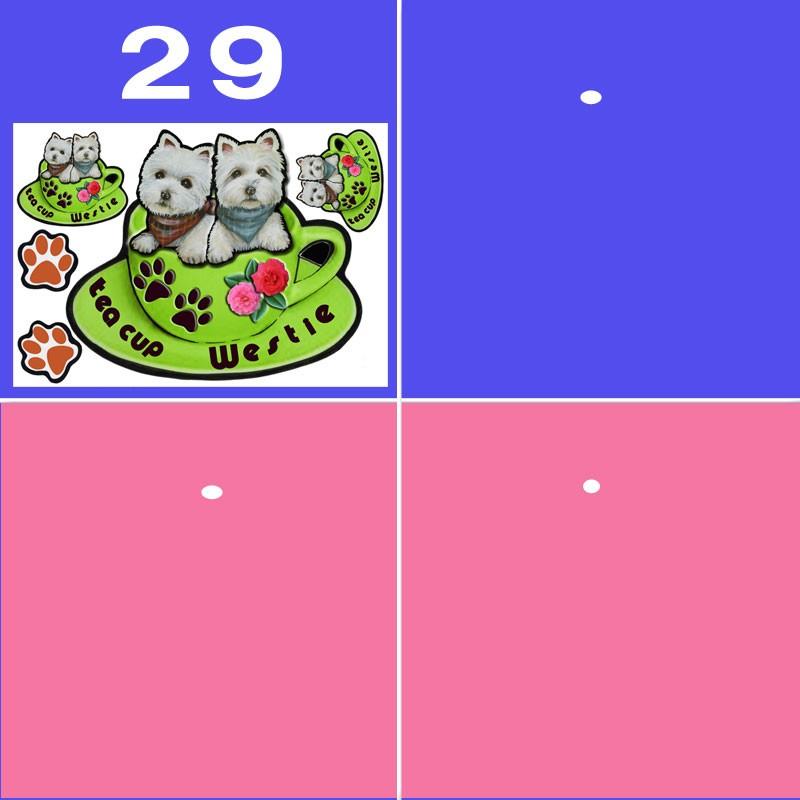 犬 ステッカー ウエスティ ホワイトテリア マグネット 可愛い 車 冷蔵庫 愛犬 オーダー グッズ シルエット イラスト プレゼント 顔 ランキング総合1位 かわいい ドッグ