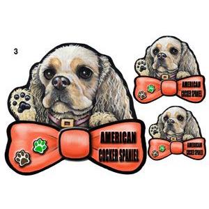 リボン 犬 ステッカー アメリカンコッカースパニエル 3 シール 可愛い 車 壁 玄関 オーダー グッズ プレゼント ドッグ イラスト シルエット かわいい 顔 R 1 3 ステッカーグッズのペットちゃん 通販 Yahoo ショッピング