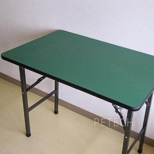 トリミングテーブル 角脚 Ｌ グリーン×ガンメタ　【日本製】 |  | 01