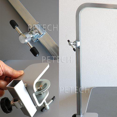 【日本製】トリミングテーブル用　長さ調整可能　万力式Ｌ型セット（角アーム棒・リード付）　【中・大型犬用】　★ |  | 01