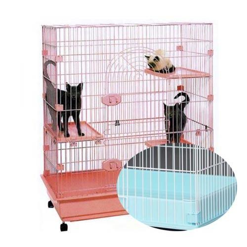 ジービー - GB レクタングルシリーズ 3200-C2 猫用 (白いこと金網＆青碧下つ方) 猫用品-ペット用品、生き物-キャットケージ