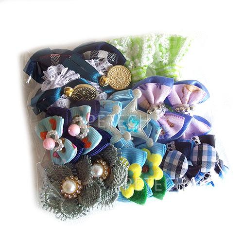 お楽しみペット用リボン　アソート　男の子用　16ケ入　【メール便対応】　★ | 