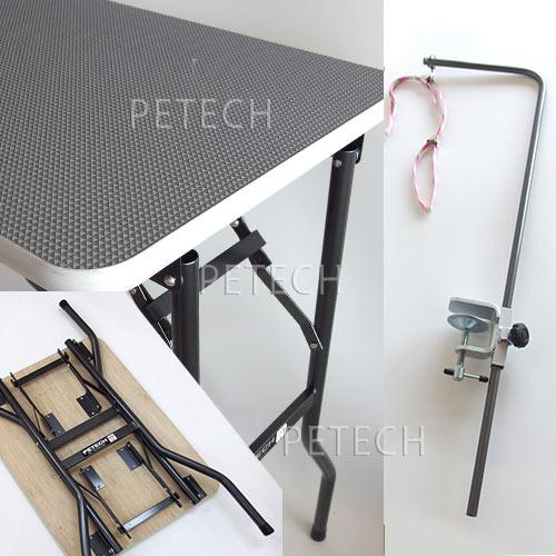 【日本製】トリミングテーブル ミニ グレー×ガンメタ (万力アーム付)　★ |  | 02