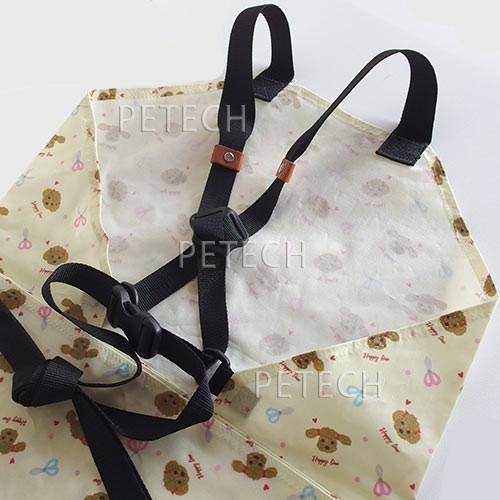 【防水】トリミングエプロン　トイプードル＆ハサミ柄　アジャスターバックルタイプ　防水エプロン　【メール便対応】　★ | Chien Mechant | 01