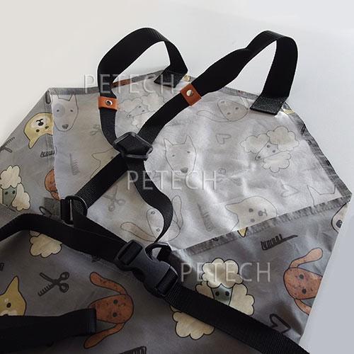 【防水】トリミングエプロン　ワンワンハート柄　アジャスターバックルタイプ　防水エプロン　【メール便対応】　★ | Chien Mechant | 01