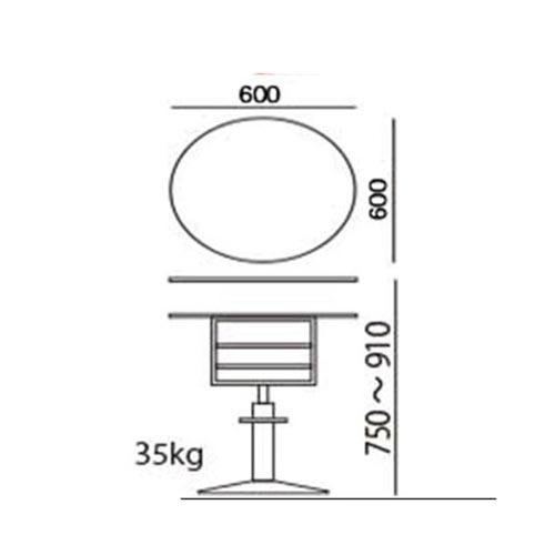 【アームなし】グラミープロ丸型６００　ラウンド油圧式トリミングテーブル　★ |  | 02