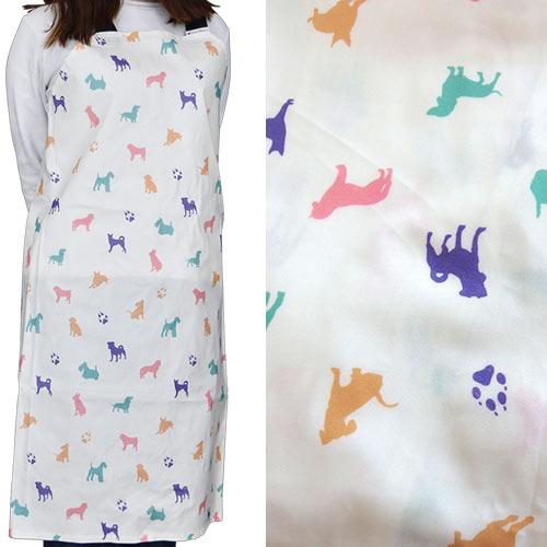 【防水】トリミングエプロン　シルエット柄　アジャスターバックルタイプ　防水エプロン　【メール便対応】　★ | Chien Mechant | 01