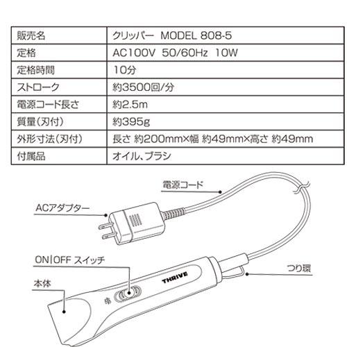 付属替刃なし】 THRIVE(スライヴ)MODEL808-5-P ブラック 付属替刃なし】 THRIVE(スライヴ)MODEL808-5-P ブラック