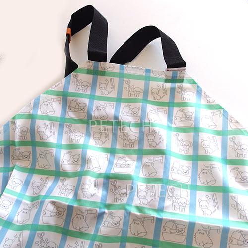 【防水】トリミングエプロン　トリミングタイム柄　アジャスターバックルタイプ　防水エプロン　【メール便対応】　★ | Chien Mechant | 01