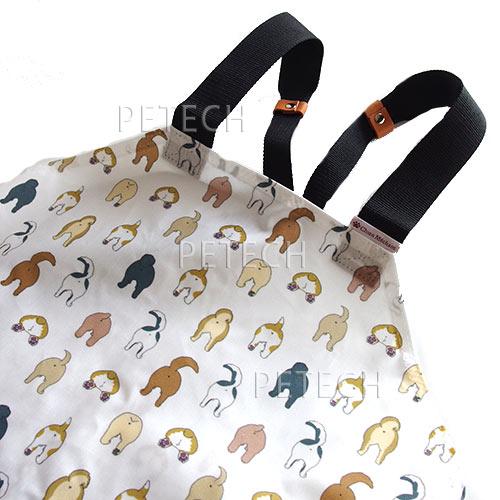 【防水】トリミングエプロン　Dog hip柄　アジャスターバックルタイプ　防水エプロン　【メール便対応】　★ | Chien Mechant