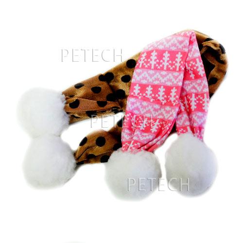 【冬季限定】【5本入】ポンポンマフラー　アソート　Ｍ　ペット用マフラー　★ |  | 01