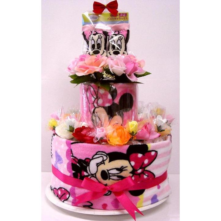 直送ギフト対応可 出産祝い おむつケーキ ディズニー 女の子用ミニー２段おむつケーキ R２ おむつケーキ Www Van Extras Co Uk