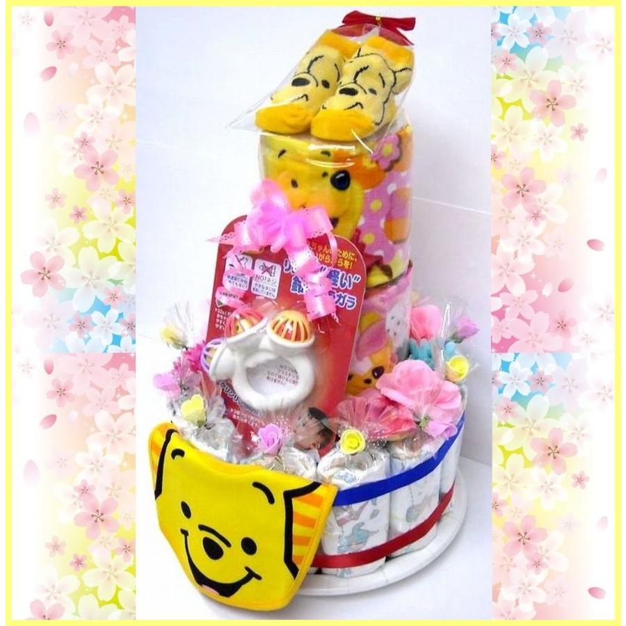 美しい 直送ギフト対応可 出産祝い オムツケーキ ３段おむつケーキ ディズニー３r 男女共用 くまのプーさん 美しい Turningheadskennel Com