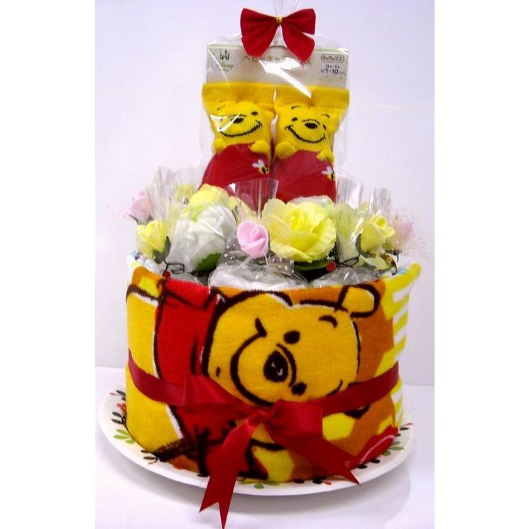 海外 直送ギフト対応可 出産祝い おむつケーキ おしゃれ オムツケーキ ディズニー 人気商品 買い得 かわいいおむつケーキ ディズニーk２ 男女共用くまのプーさん Supplystudies Com