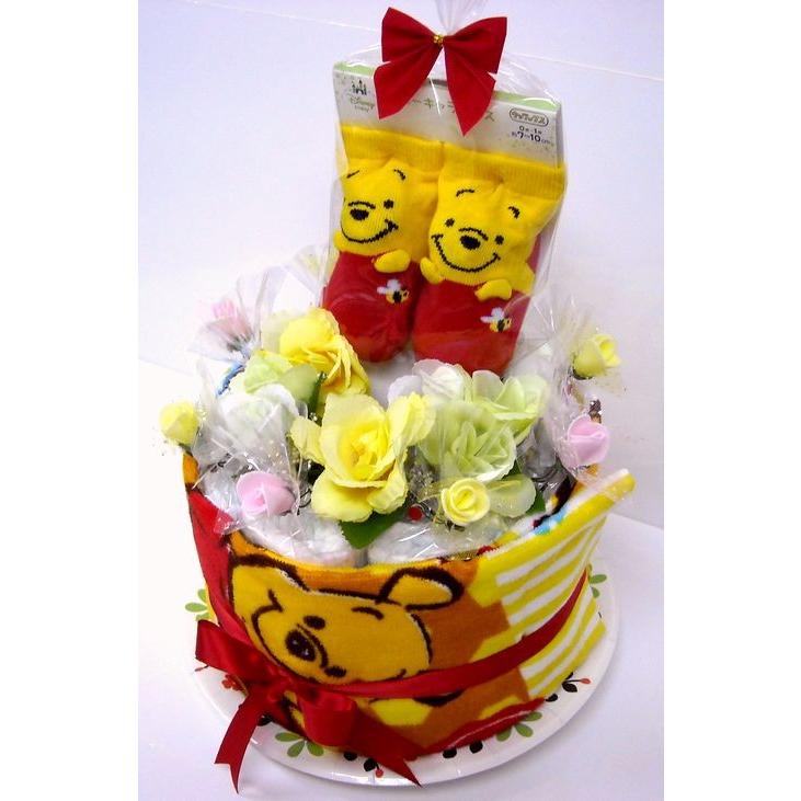 海外 直送ギフト対応可 出産祝い おむつケーキ おしゃれ オムツケーキ ディズニー 人気商品 買い得 かわいいおむつケーキ ディズニーk２ 男女共用くまのプーさん Supplystudies Com