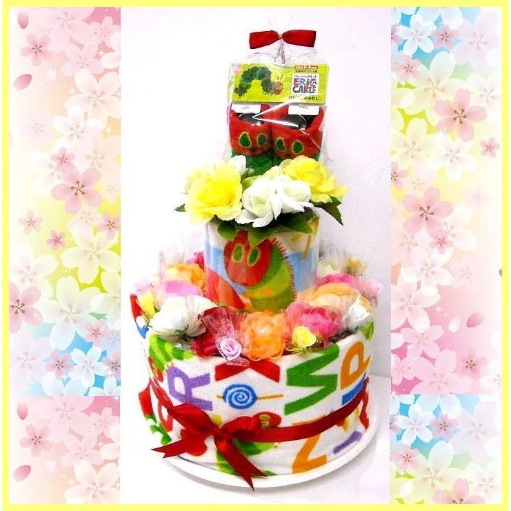 直送ギフト対応可 出産祝い おむつケーキ オムツケーキ 人気商品 可愛いくって人気の ２段おむつケーキ R２ 男女共用 はらぺこあおむし 華やかな豪華版 19 04 2fr26hp ピーターパンヤフー店 通販 Yahoo ショッピング