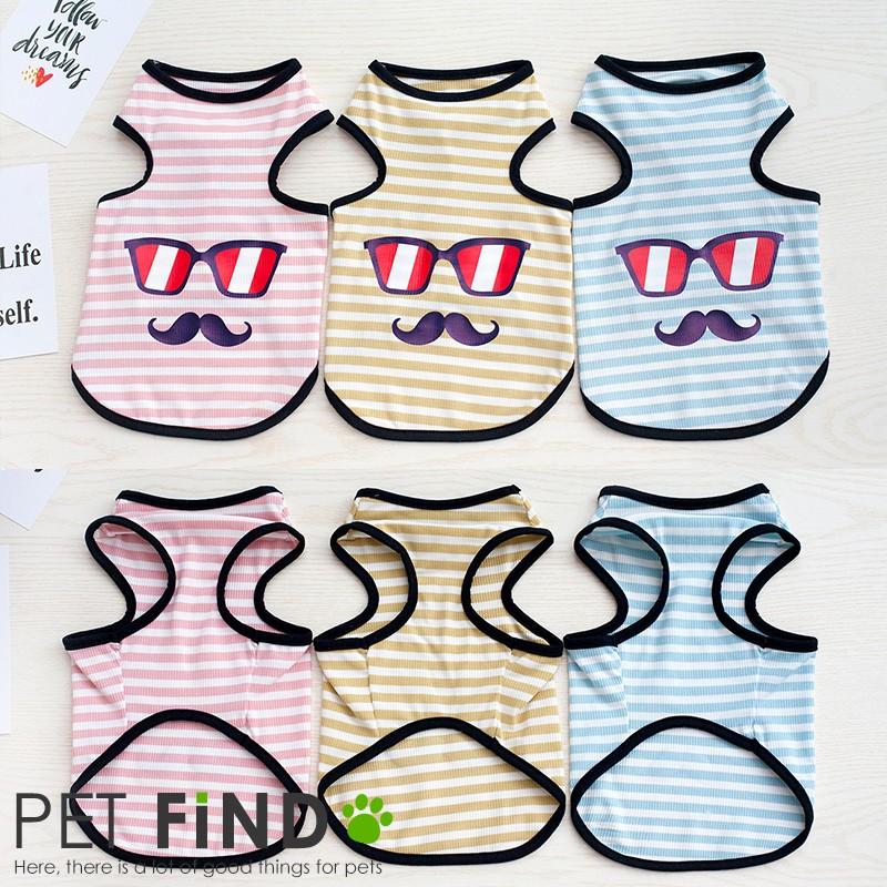 PET FiND 犬服 ヒゲおじさんタンクトップ S~XXL 犬の服 : 犬服の