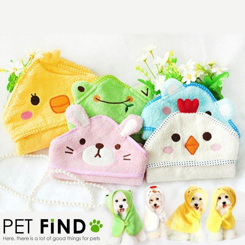 犬服 Petfind ペット用タオル 犬用タオル 猫用タオル アニマルタオル ウサギ カエル クマ ヒヨコ ニワトリ お風呂 ボタン付き バスタオル Crma 1262 Pet Find Yahoo ショッピング店 通販 Yahoo ショッピング