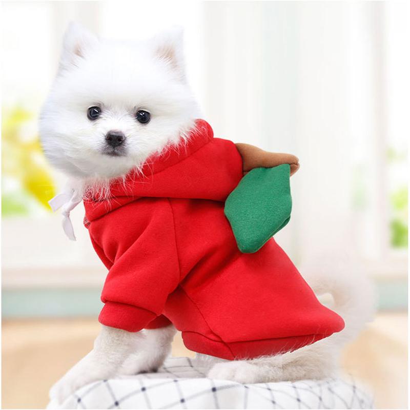 PET FiND 犬服 犬 犬の服 秋冬 コスプレパーカー りんご バナナ