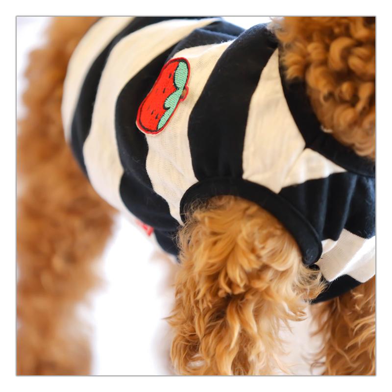 PET FiND（ペットファインド） 犬服 フルーツ柄ボーダータンクトップ