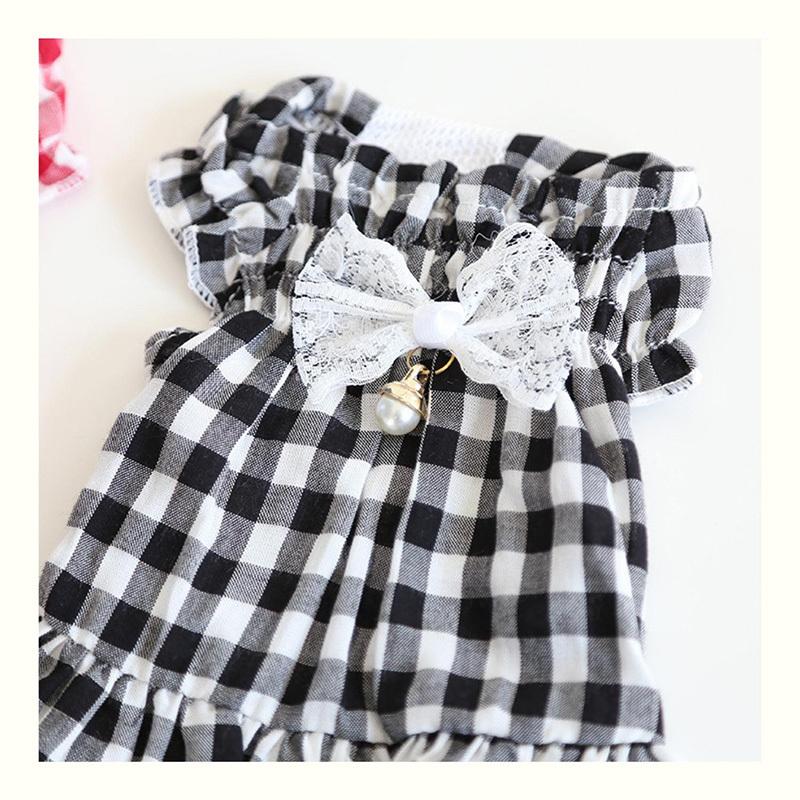 PET FiND（ペットファインド） 犬 服 パール付きギンガムチェック