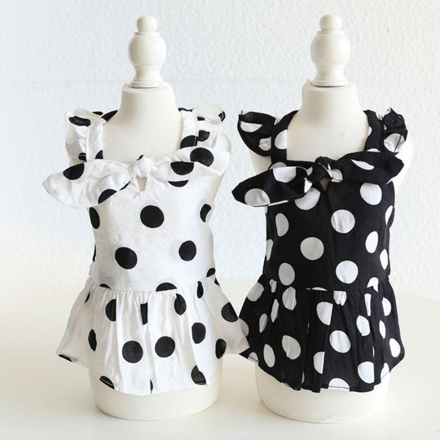 PET FiND 犬 服 犬服 ドッグウェア 春夏 水玉レトロワンピース